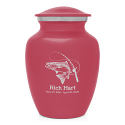Salmon Fishing Sharing Urn - Rose Pink
