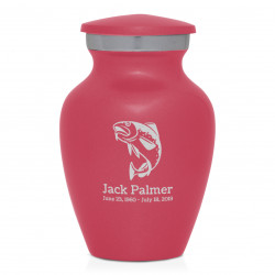 Salmon Fishing Keepsake Urn - Rose Pink