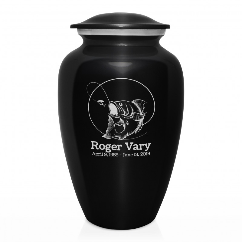 Lure Hit Cremation Urn - Jet Black