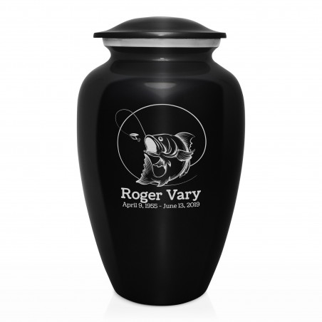 Lure Hit Cremation Urn - Jet Black