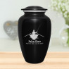 Fisherman Boat Cremation Urn - Jet Black