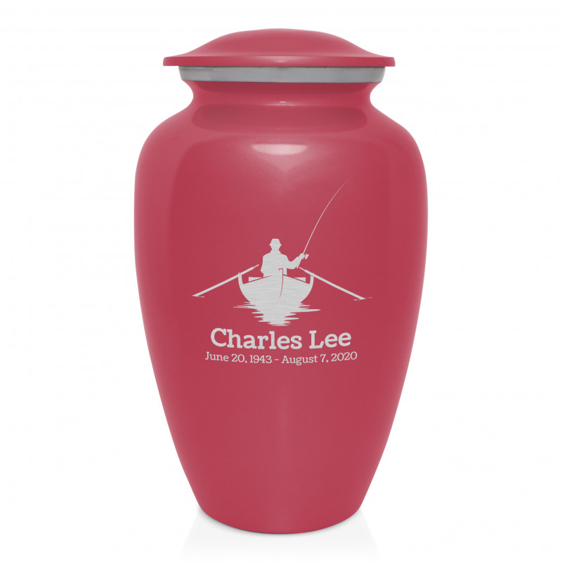 Fisherman Boat Cremation Urn - Rose Pink