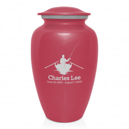 Fisherman Boat Cremation Urn - Rose Pink