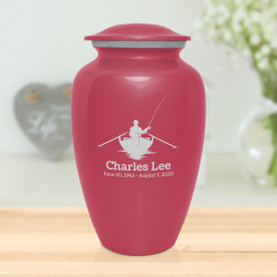 Fisherman Boat Cremation Urn - Rose Pink