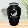 Golf Ball Cremation Urn - Jet Black