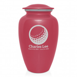 Golf Ball Cremation Urn - Rose Pink