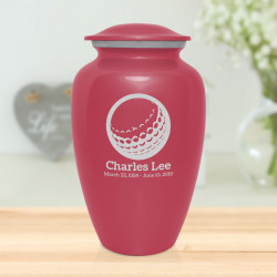 Golf Ball Cremation Urn - Rose Pink