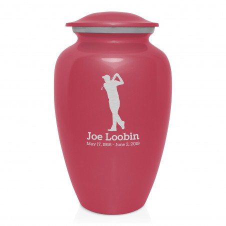 Golf Cremation Urn - Rose Pink
