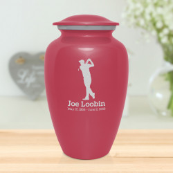 Golf Cremation Urn - Rose Pink