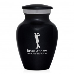 Golf Keepsake Urn - Jet Black