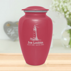 Lighthouse Cremation Urn - Rose Pink