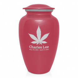 Marijuana Cremation Urn - Rose Pink