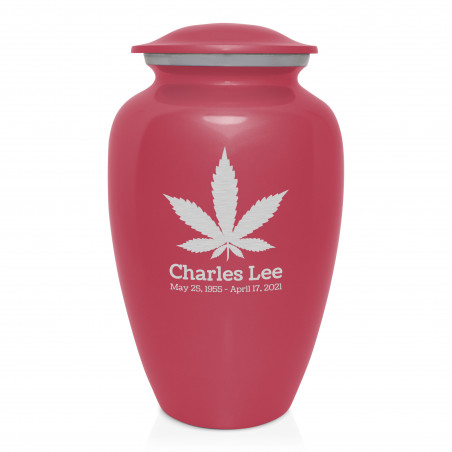 Marijuana Cremation Urn - Rose Pink