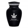 Marijuana Keepsake Urn - Jet Black