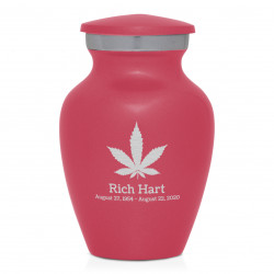 Marijuana Keepsake Urn - Rose Pink
