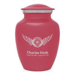 Winged Wheel Sharing Urn - Rose Pink
