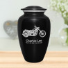 Motorcycle Cremation Urn - Jet Black