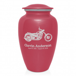 Motorcycle Cremation Urn - Rose Pink