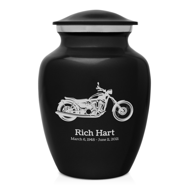 Motorcycle Sharing Urn - Jet Black