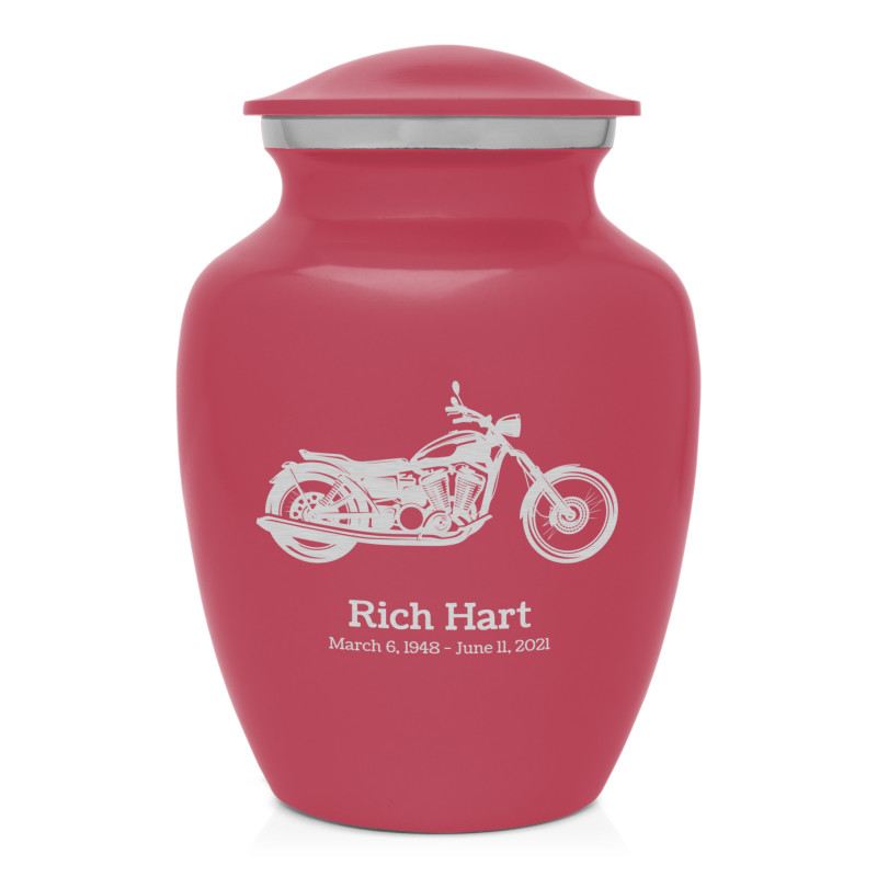 Motorcycle Sharing Urn - Rose Pink