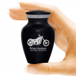 Motorcycle Keepsake Urn - Jet Black