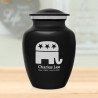 Republican Elephant Sharing Urn - Jet Black
