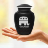 Republican Elephant Sharing Urn - Jet Black