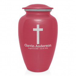 Cross Cremation Urn - Rose Pink
