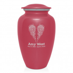 Angel Wings Cremation Urn - Rose Pink