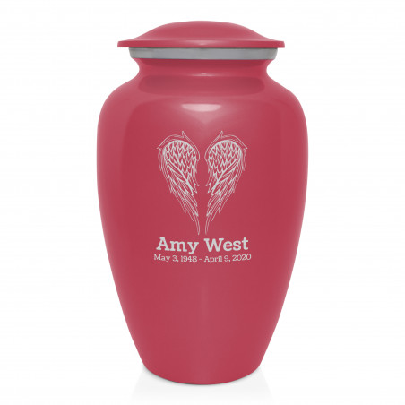 Angel Wings Cremation Urn - Rose Pink
