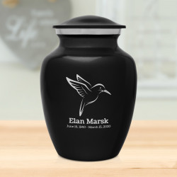Hummingbird Sharing Urn - Jet Black