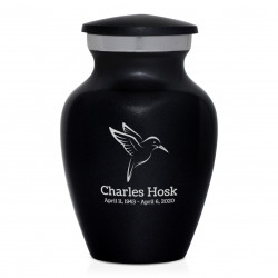 Hummingbird Keepsake Urn - Jet Black