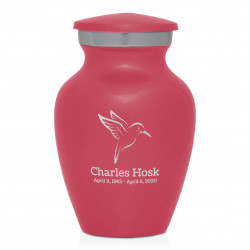 Hummingbird Keepsake Urn - Rose Pink