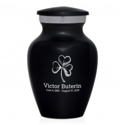 Shamrock Keepsake Urn - Jet Black