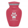 Keepsake Pawprint Pet Cremation Urn - Rose Pink