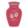 Keepsake Pawprints Pet Cremation Urn - Rose Pink