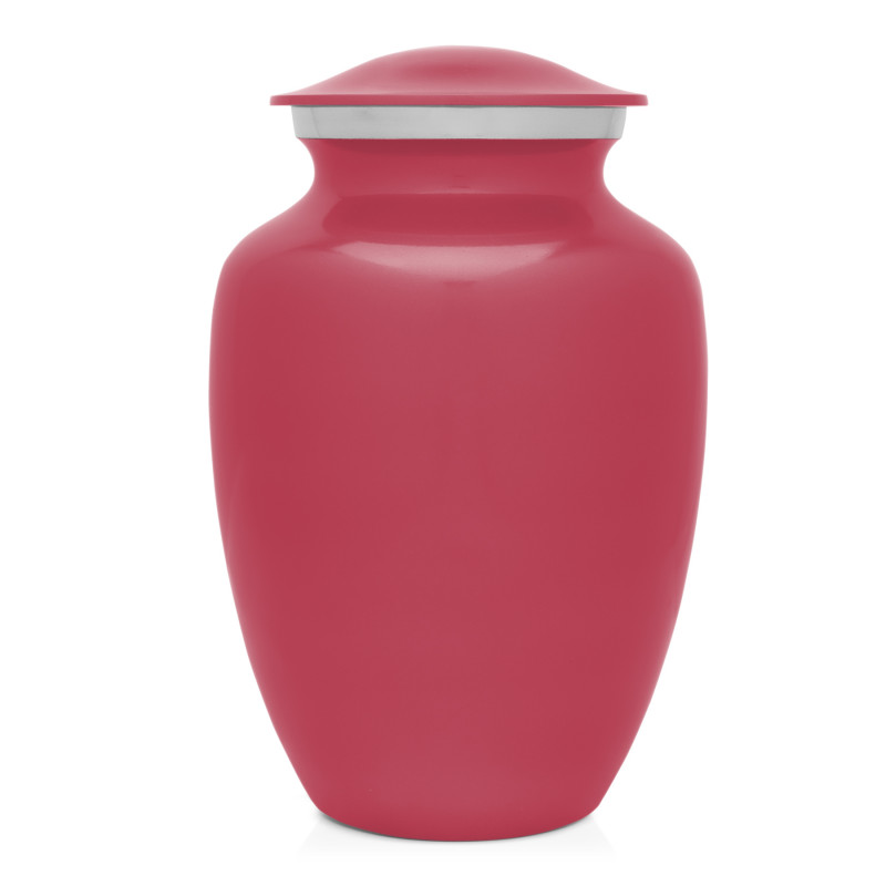 Large Pawprints Pet Cremation Urn - Rose Pink