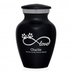 Keepsake Infinite Love Pet Cremation Urn - Jet Black