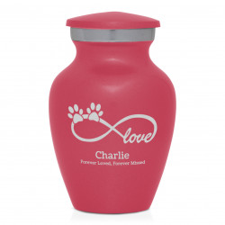 Keepsake Infinite Love Pet Cremation Urn - Rose Pink