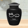 Small Infinite Love Pet Cremation Urn - Jet Black