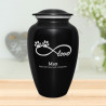 Extra Large Infinite Love Pet Cremation Urn - Jet Black