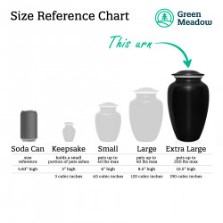 Extra Large Infinite Love Pet Cremation Urn - Jet Black