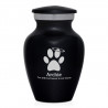 Keepsake Angel Paw Pet Cremation Urn - Jet Black