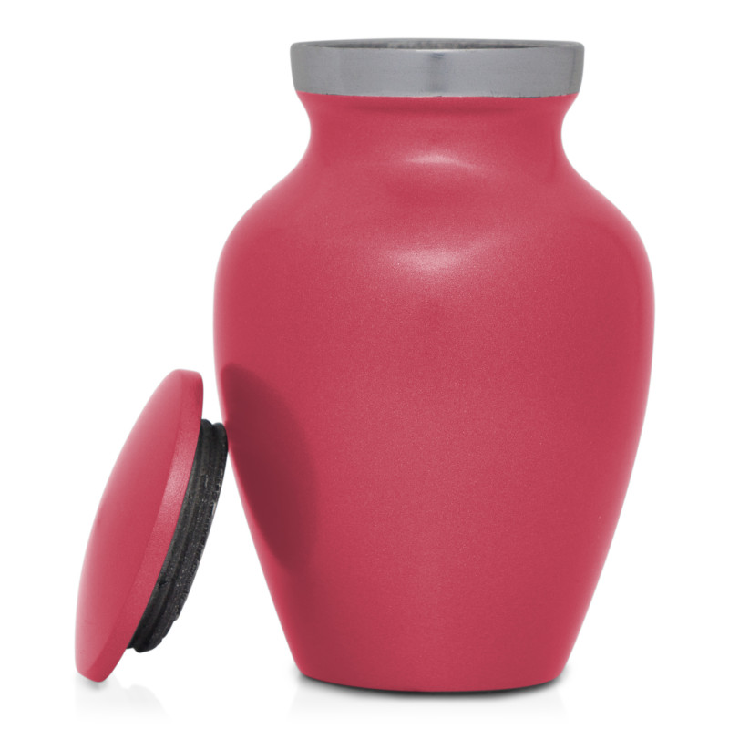 Keepsake Angel Paw Pet Cremation Urn - Rose Pink
