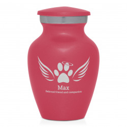 Keepsake Angel Wings Pet Cremation Urn - Rose Pink