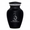 Keepsake Cat Silhouette Pet Cremation Urn - Jet Black