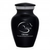 Keepsake Sleeping Cat Pet Cremation Urn - Jet Black