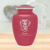 Large Black Lab Pet Cremation Urn - Rose Pink