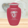 Large English Bulldog Pet Cremation Urn - Rose Pink