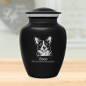 Small Corgi Pet Cremation Urn - Jet Black